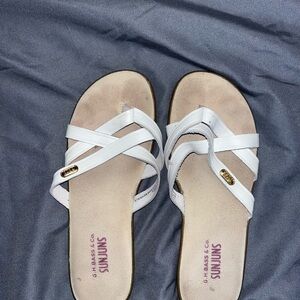 G.H. Bass & Co. Women's White Slide Sandals